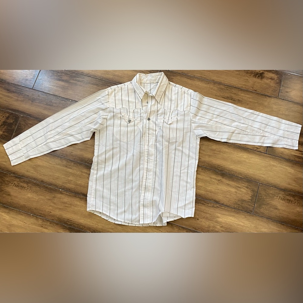Vintage Western Shirt Horse Buttons Medium